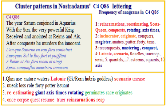 Nostradamus centuries 4 quatrain 86Giant Axis rotationg as reincarnation occurs