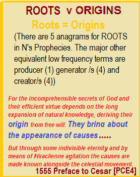 The  Roots / Astronomy Origins verse series in Nostradamus' Prophecies